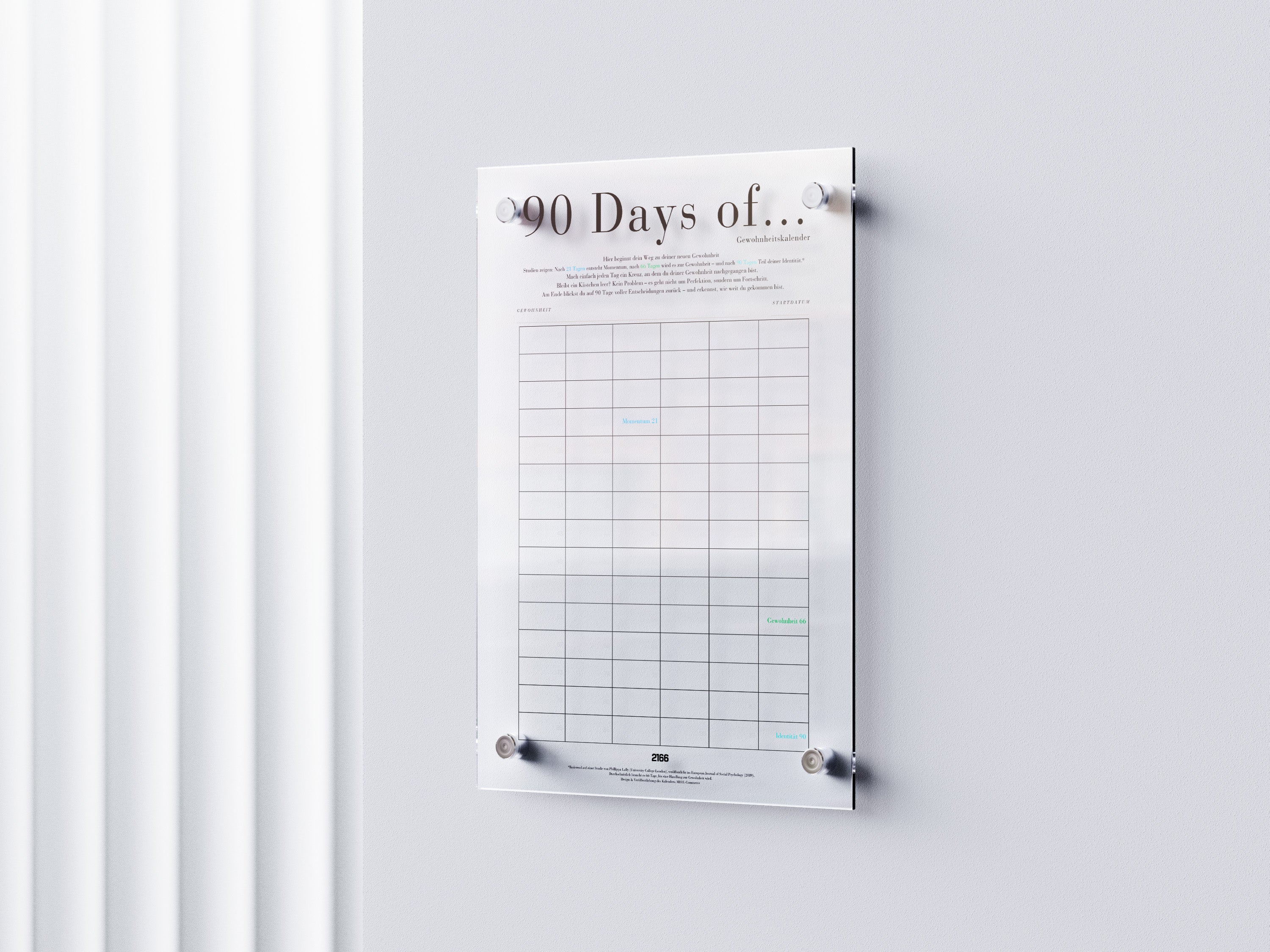 90 Days of... – Acryl-Gewohnheitskalender