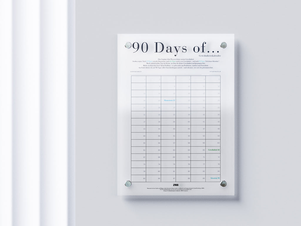 90 Days of... – Acryl-Gewohnheitskalender