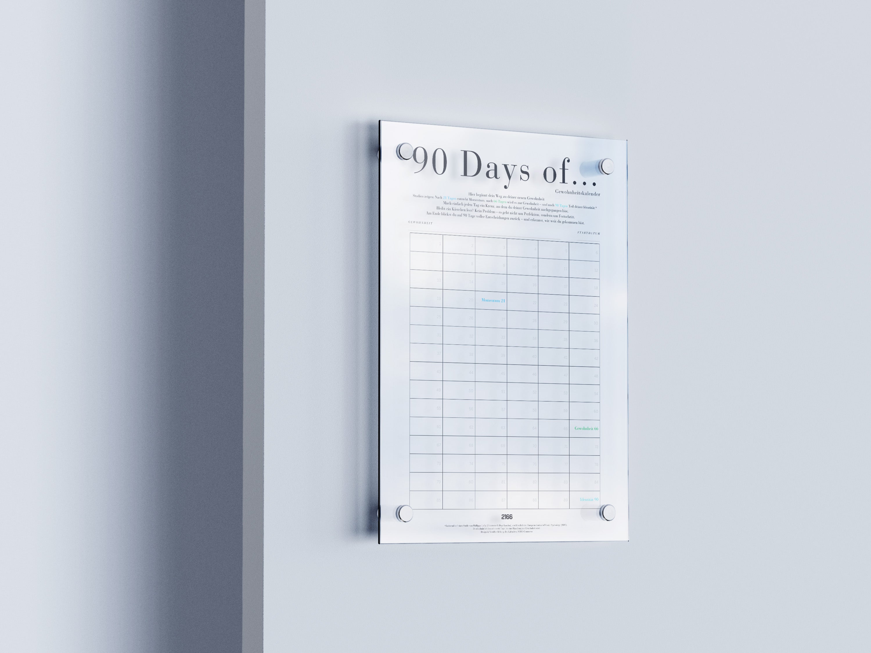 90 Days of... – Acryl-Gewohnheitskalender